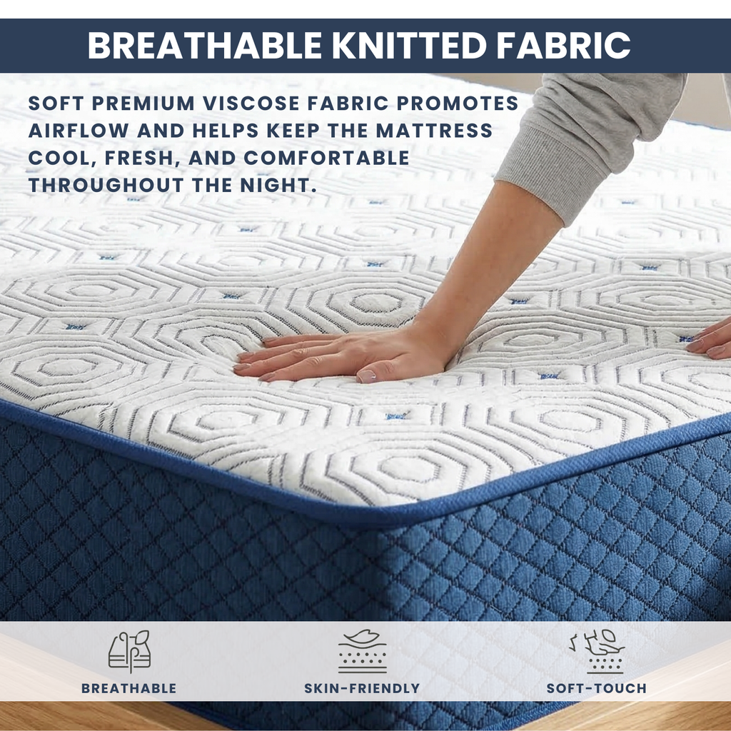 Wartis Comfort Nest | Dual Comfort Mattress | Firm and Soft | Premium Knitted Viscose Fabric | 10 Years Warranty